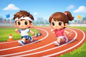 【徒競走のコツ】レーンは内側と外側どっちが有利？走り方の違いを徹底解説