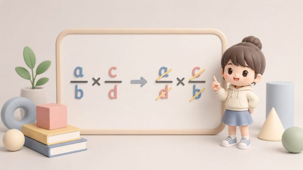 【完全版】分数の掛け算は「先」に約分!斜めのやり方と計算ミスを減らすコツ