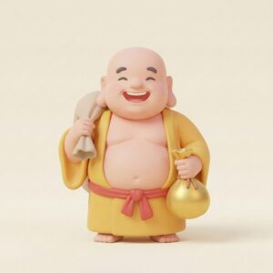 布袋(ほてい):いつも笑顔の太っ腹な神様