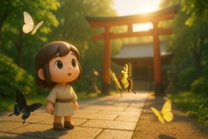 神社で蝶を見るのは幸運のサイン？基本的な意味【スピリチュアルの観点から】