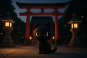 神社で黒猫に遭遇！これって幸運？スピリチュアルなサインを解説【福猫】