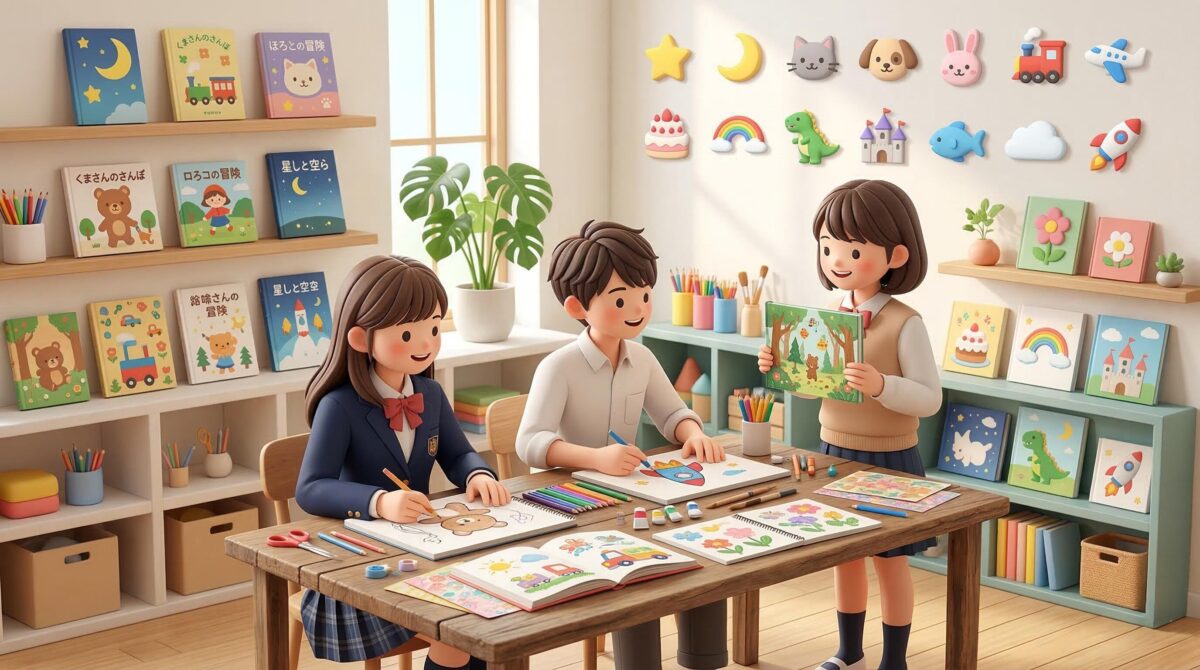 中学生の家庭科「絵本作り」ネタ15選!対象年齢別のテーマと簡単な書き方