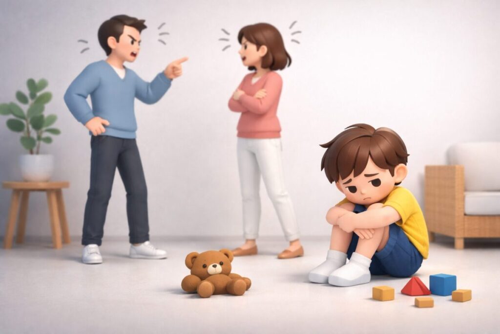 夫婦喧嘩が子供に与える悪影響は?脳の変化や将来へのリスク、親ができる事後ケア