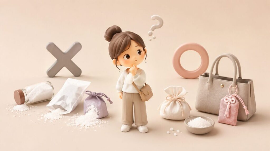 持ち塩が逆効果になるNG行動とは?効果的な包み方や「どこに入れるか」を徹底解説