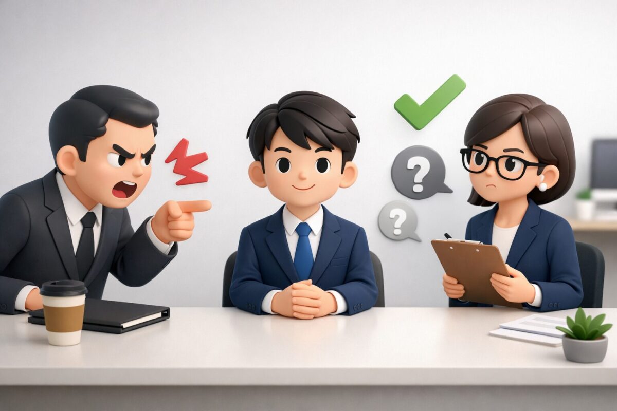 圧迫面接に勝つ!動じないメンタルと合格を勝ち取る「切り返し」会話術