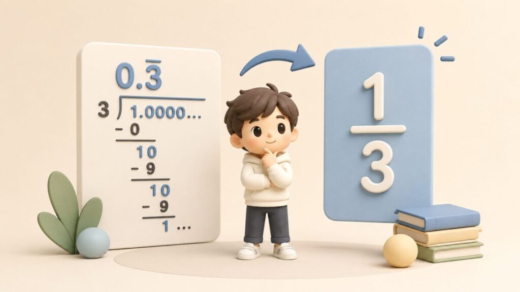 【完全版】循環小数を分数に直すやり方！方程式を使った解き方と一発変換の裏ワザ公式