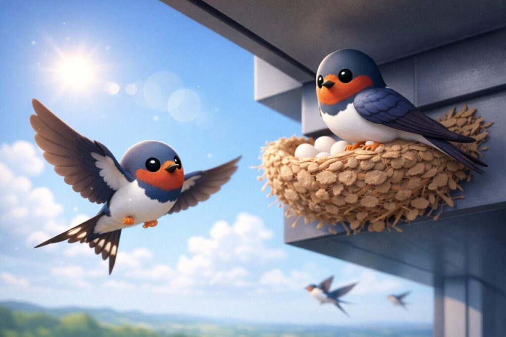 ツバメが巣を作る前兆は幸運のサイン?縁起が良い理由と戻ってくる確率