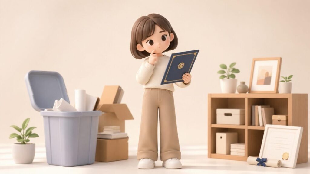 卒業証書を捨てるのは待って!後悔する理由と最適な手放すタイミング・処分方法を徹底解説