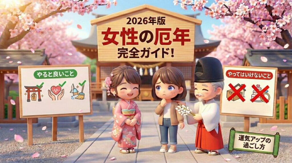 女性の厄年にやると良いこと・やってはいけない事は？運気を上げる過ごし方完全ガイド