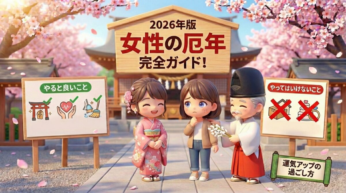 女性の厄年にやると良いこと・やってはいけない事は?運気を上げる過ごし方完全ガイド